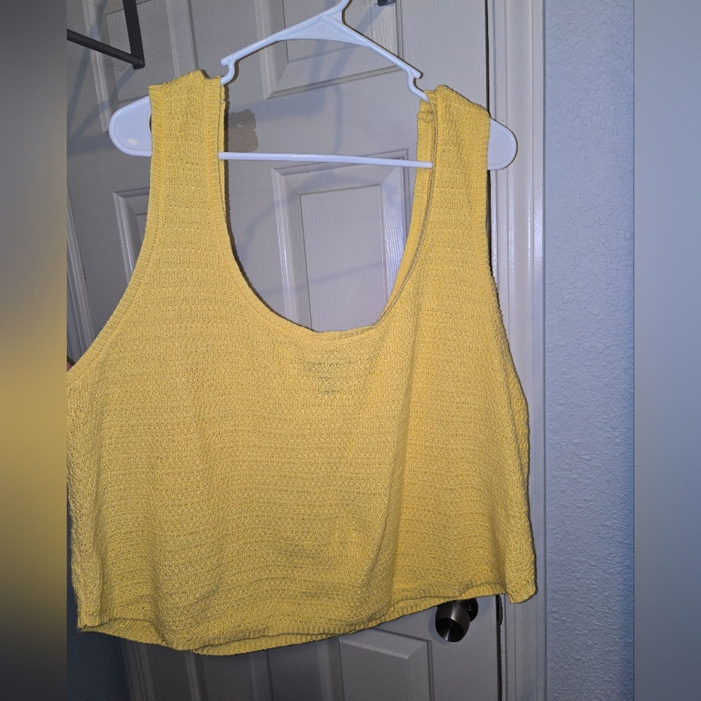 Forever 21 Yellow Sleeveless Knit Top 3XL